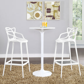 Entangled White Bar Stool (Set of 2) - Ornate Home