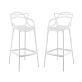 Entangled White Bar Stool (Set of 2) - Ornate Home