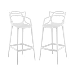 Entangled White Bar Stool (Set of 2) - Ornate Home