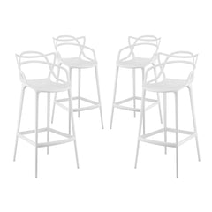 Entangled White Bar Stool (Set of 4) - Ornate Home