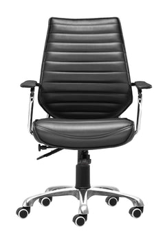 Enterprise Black Low Back Office Chair - Ornate Home