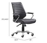 Enterprise Black Low Back Office Chair - Ornate Home
