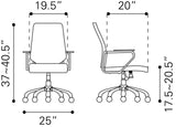 Enterprise Terracotta Low Back Office Chair - Ornate Home