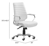 Enterprise White Low Back Office Chair