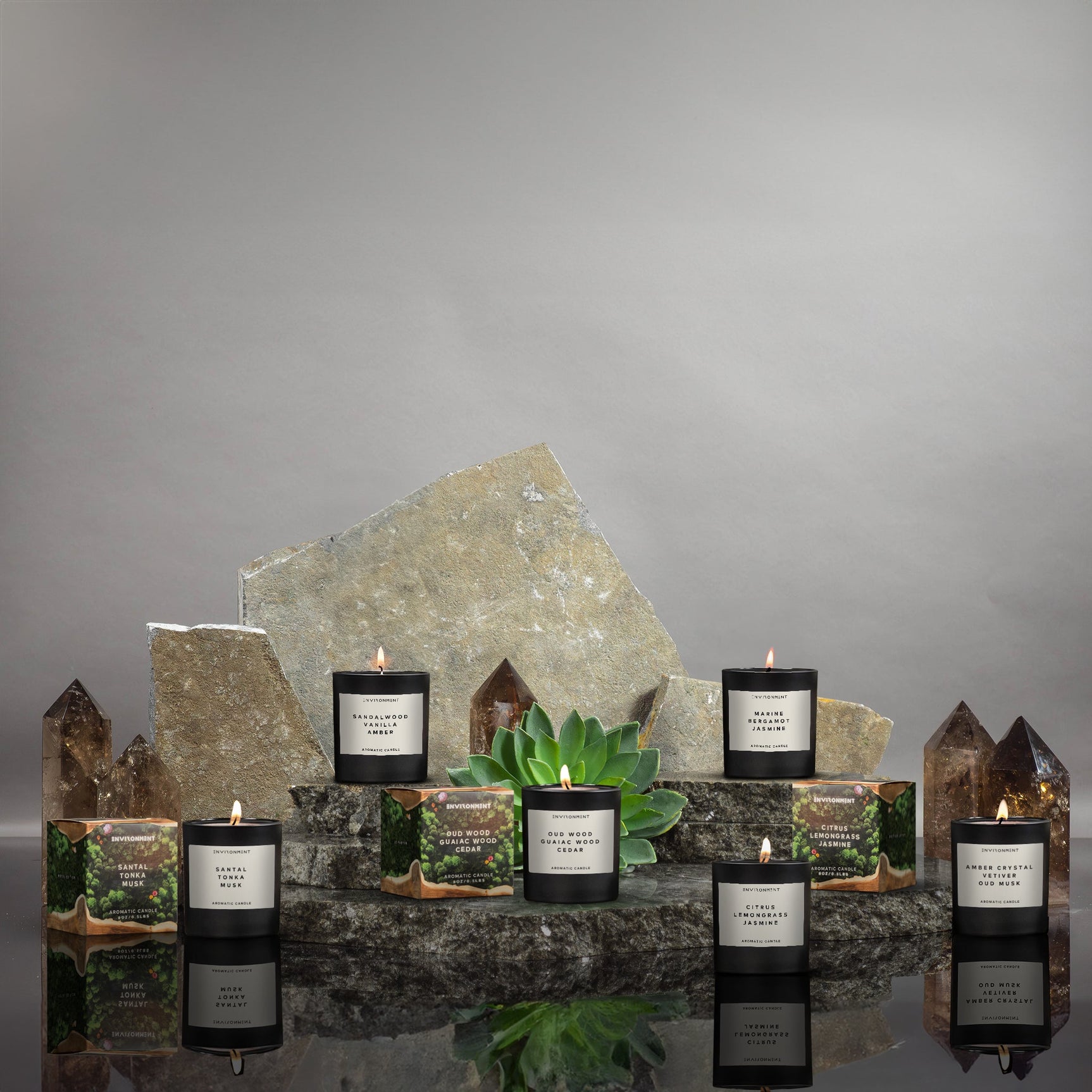 8oz Sandalwood | Vanilla | Amber Candle with Lid and Box (Inspired by Hotel Costes®)