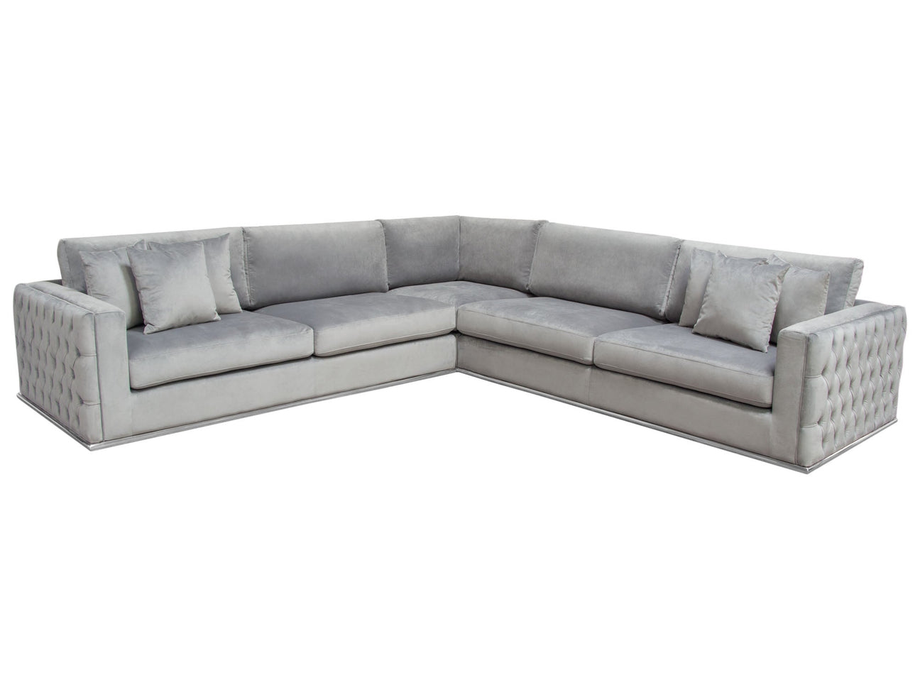 Envy Grey 3pc Sectional - Ornate Home