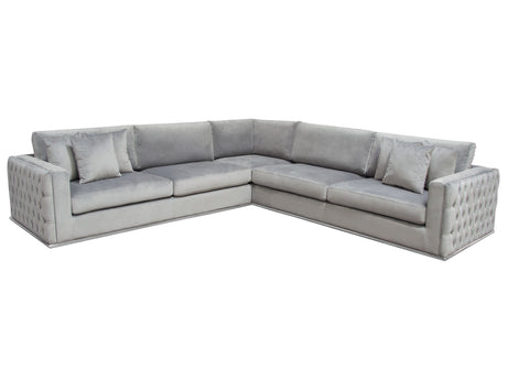Envy Grey 3pc Sectional - Ornate Home