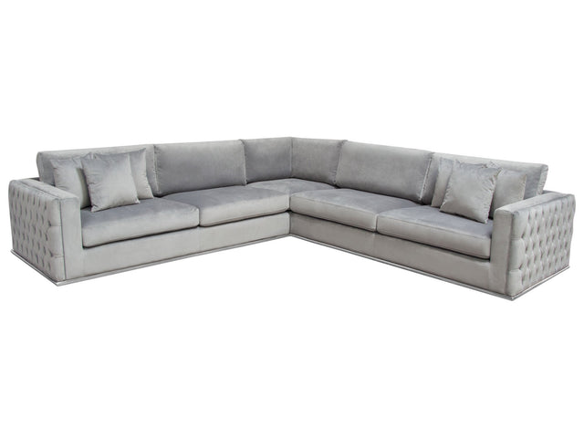 Envy Grey 3pc Sectional - Ornate Home