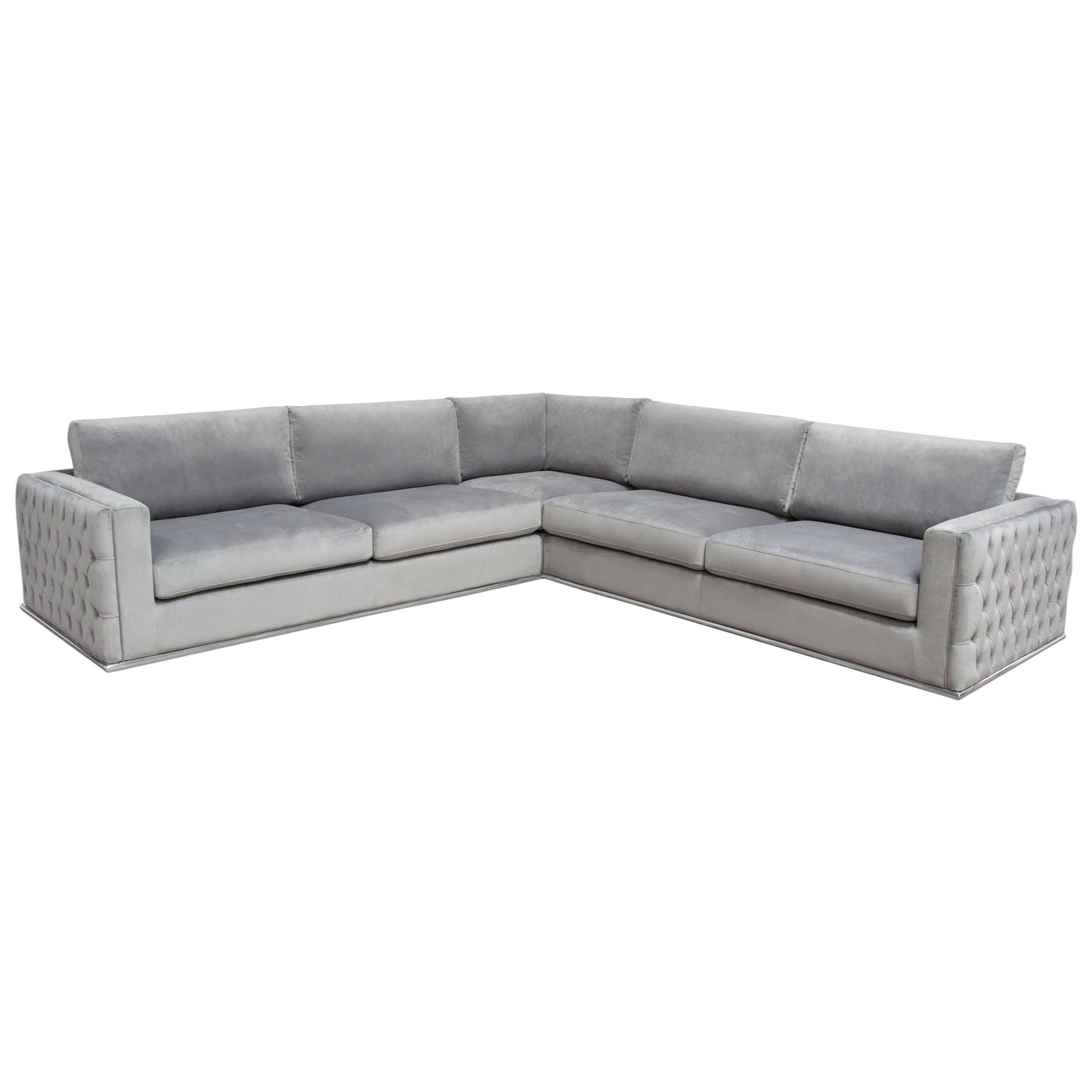 Envy Grey 3pc Sectional - Ornate Home