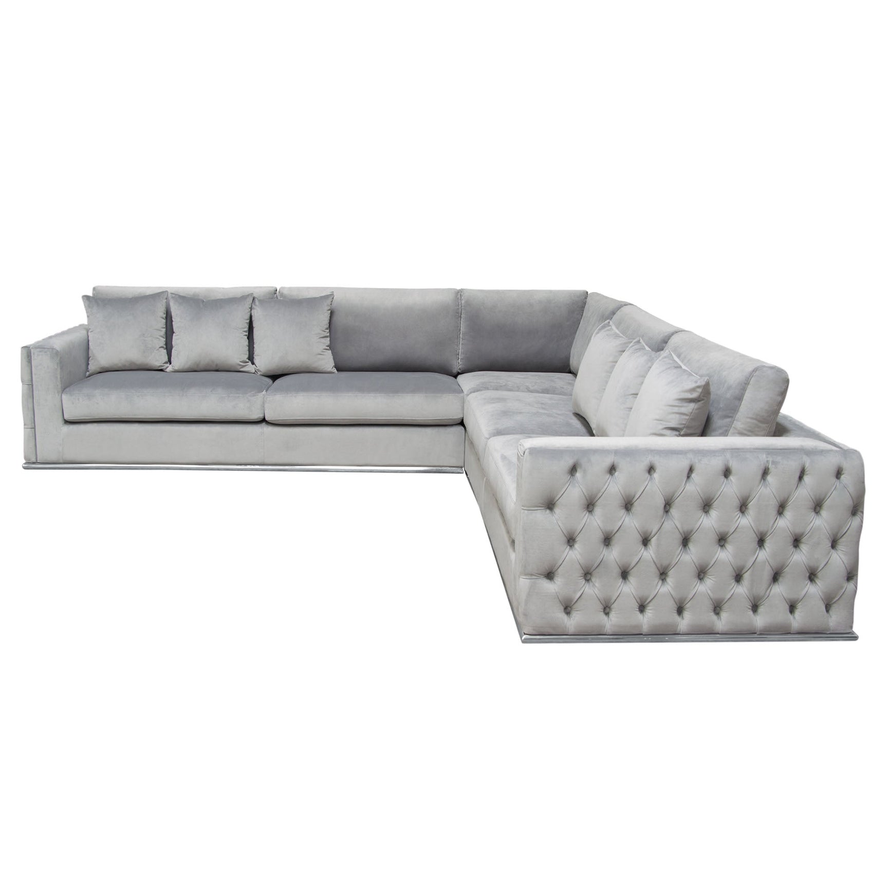 Envy Grey 3pc Sectional - Ornate Home