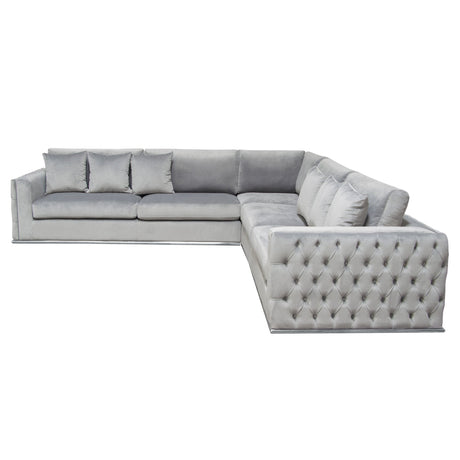 Envy Grey 3pc Sectional - Ornate Home