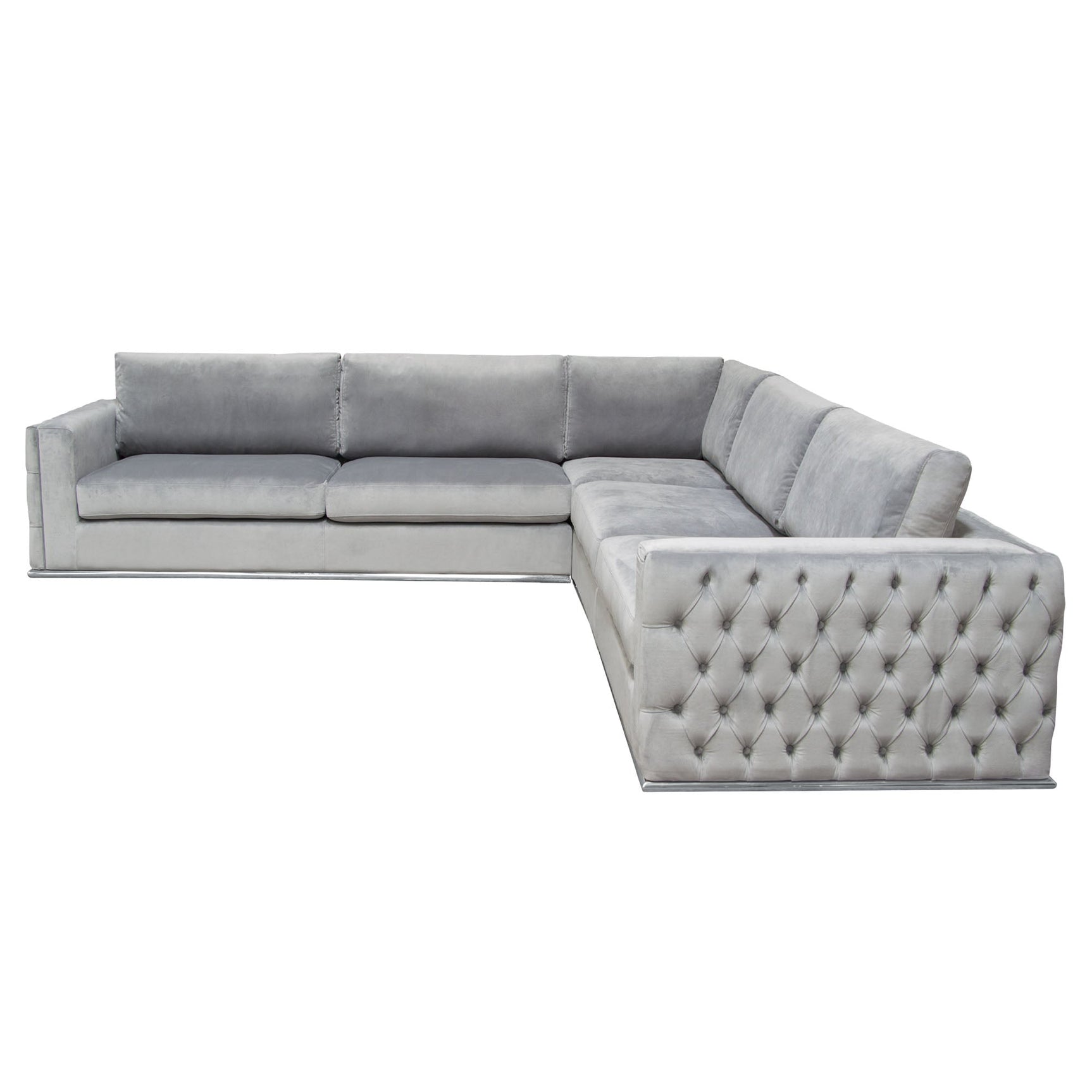 Envy Grey 3pc Sectional - Ornate Home