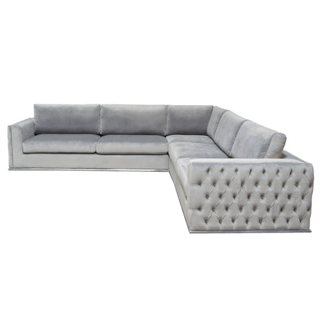 Envy Grey 3pc Sectional - Ornate Home