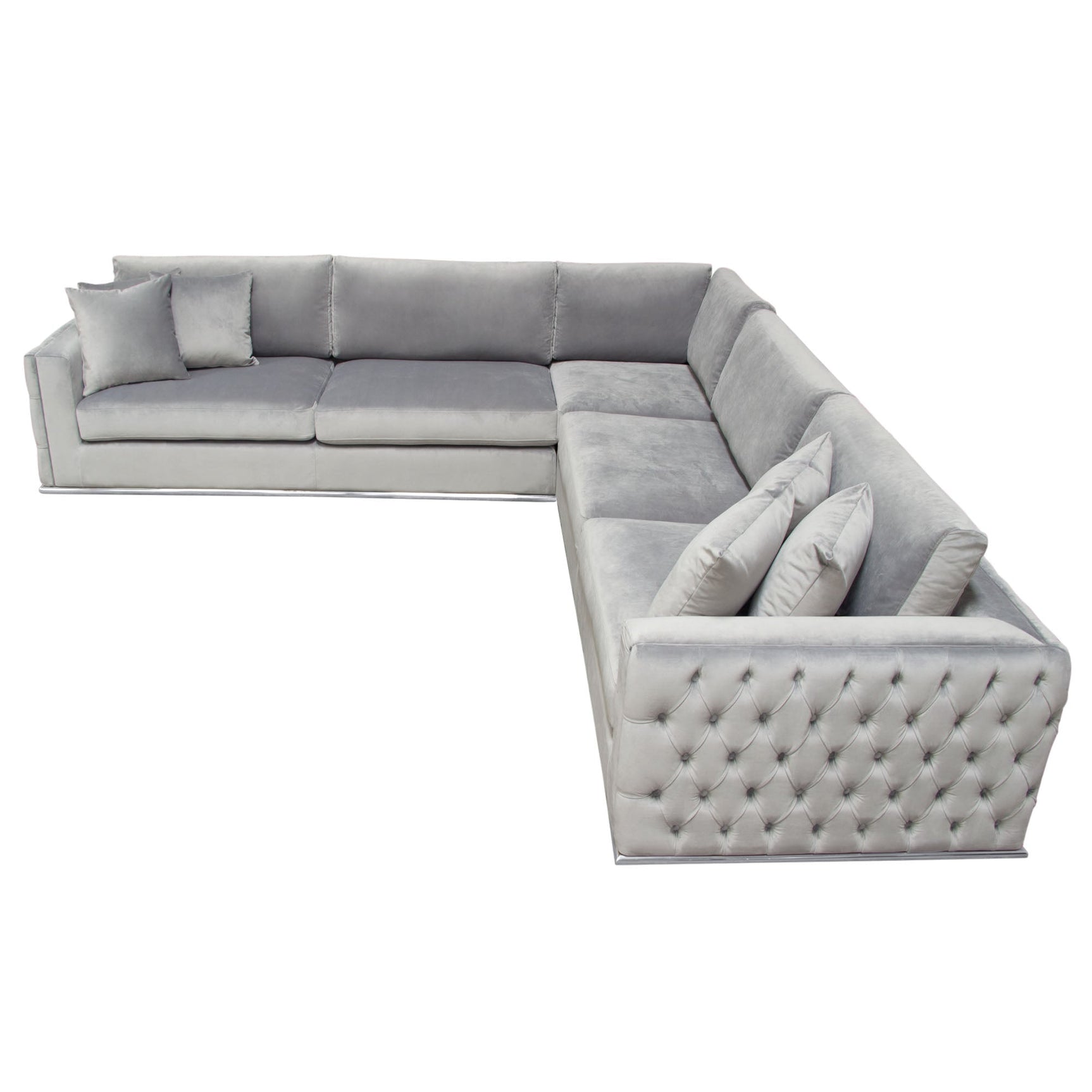 Envy Grey 3pc Sectional - Ornate Home