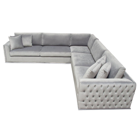 Envy Grey 3pc Sectional - Ornate Home