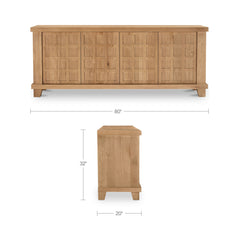 Enya Natural Oak Sideboard - Ornate Home