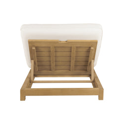 Enzo White Outdoor Adjustable Lounge Chair - Ornate Home