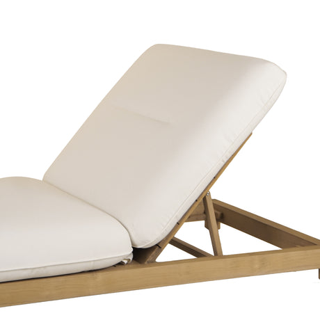 Enzo White Outdoor Adjustable Lounge Chair - Ornate Home