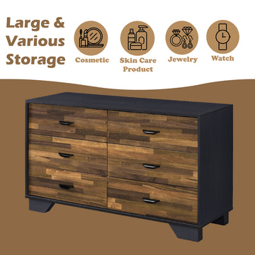 Eos Walnut & Black Dresser - Ornate Home