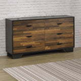 Eos Walnut & Black Dresser - Ornate Home