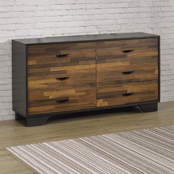 Eos Walnut & Black Dresser - Ornate Home