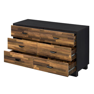 Eos Walnut & Black Dresser - Ornate Home