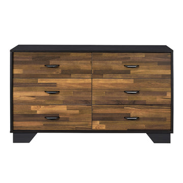 Eos Walnut & Black Dresser - Ornate Home