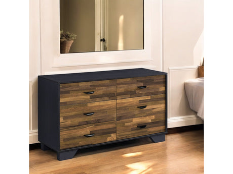 Eos Walnut & Black Dresser - Ornate Home