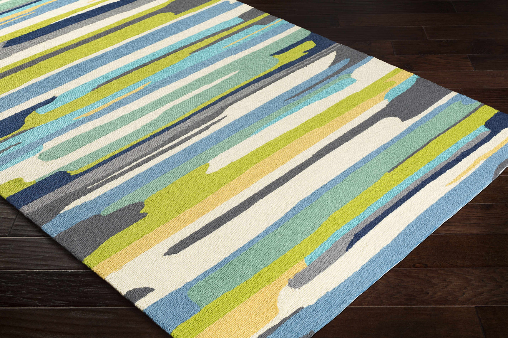 Ephrata Colorful Blue Outdoor Rug - Clearance - Ornate Home