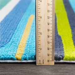 Ephrata Colorful Blue Outdoor Rug - Clearance - Ornate Home