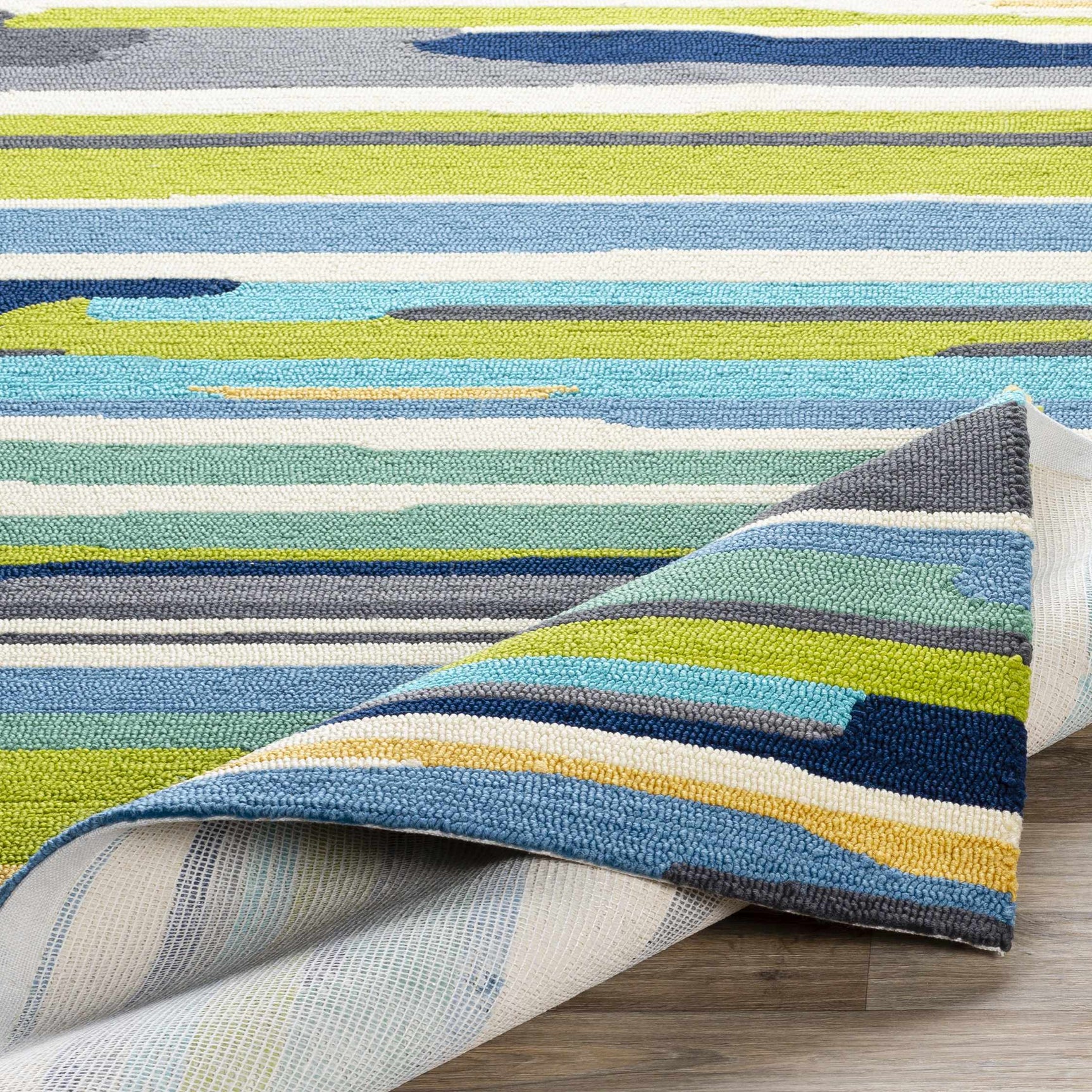 Ephrata Colorful Blue Outdoor Rug - Clearance - Ornate Home
