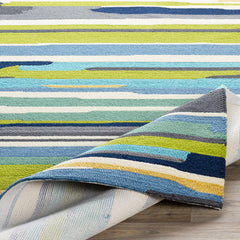 Ephrata Colorful Blue Outdoor Rug - Clearance - Ornate Home