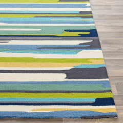 Ephrata Colorful Blue Outdoor Rug - Clearance - Ornate Home