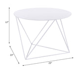 Epidia White Accent Table - Ornate Home