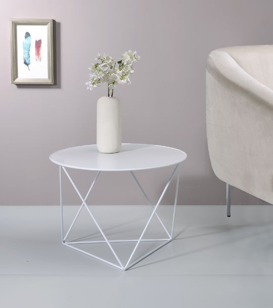 Epidia White Accent Table - Ornate Home