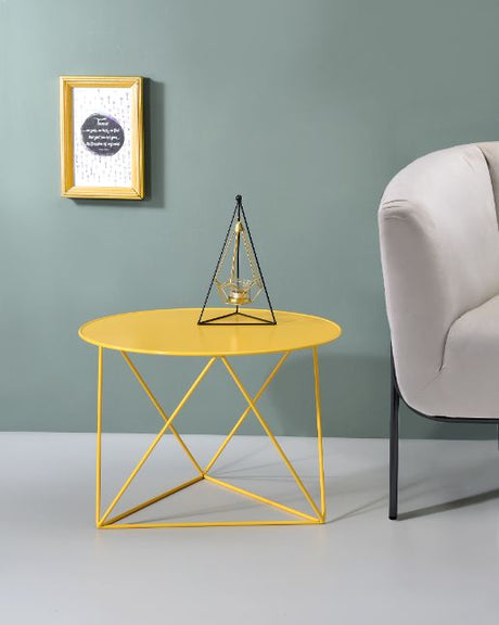 Epidia Yellow Accent Table - Ornate Home