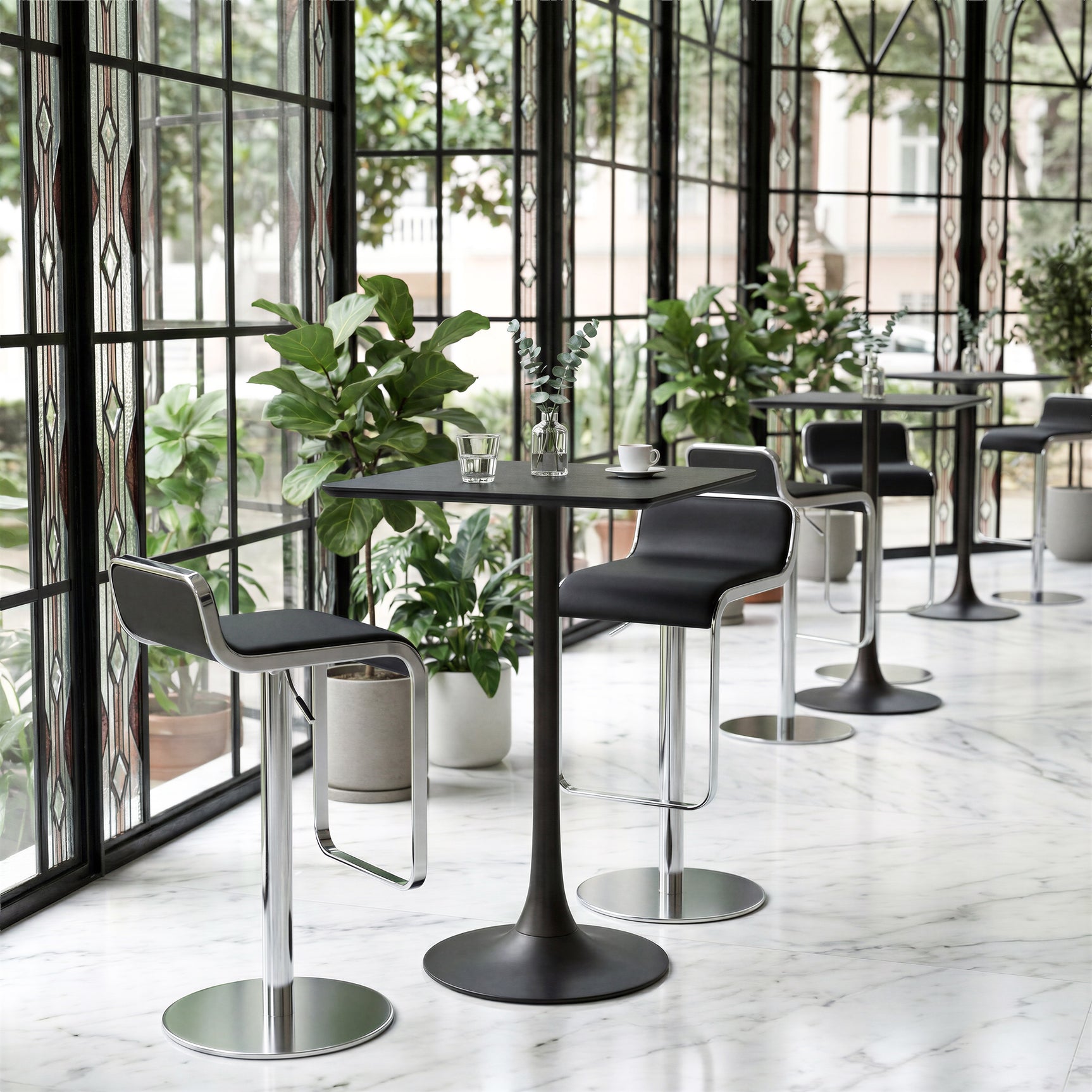 Equino Black Barstool - Ornate Home
