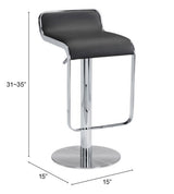 Equino Black Barstool - Ornate Home