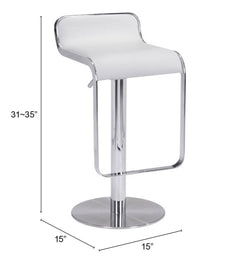 Equino White Barstool - Ornate Home