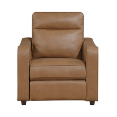 Equinox Brown Power Reclining Chair With Curved Track Arms - Ornate Home