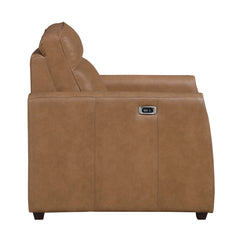 Equinox Brown Power Reclining Chair With Rounded Track Arms - Ornate Home