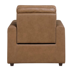 Equinox Brown Power Reclining Chair With Rounded Track Arms - Ornate Home