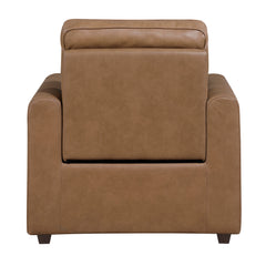 Equinox Brown Power Reclining Chair With Rounded Track Arms - Ornate Home