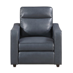 Equinox Gray Power Reclining Chair With Curved Track Arms - Ornate Home