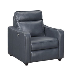 Equinox Gray Power Reclining Chair With Curved Track Arms - Ornate Home
