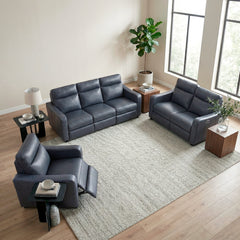 Equinox Gray Power Reclining Chair With Curved Track Arms - Ornate Home