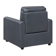 Equinox Gray Power Reclining Chair With Rounded Track Arms - Ornate Home