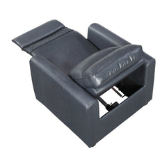 Equinox Gray Power Reclining Chair With Rounded Track Arms - Ornate Home