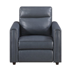 Equinox Gray Power Reclining Chair With Rounded Track Arms - Ornate Home