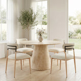 Equinox Oyster Gray & Natural Armless Dining Chair (Set of 2)